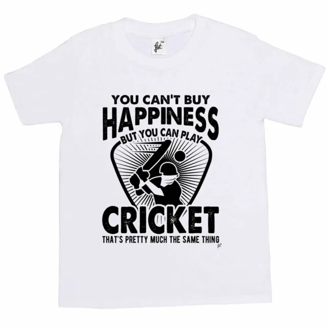 You Can't Buy Happiness But You Can Play Cricket Kids Boys / Girls T-Shirt