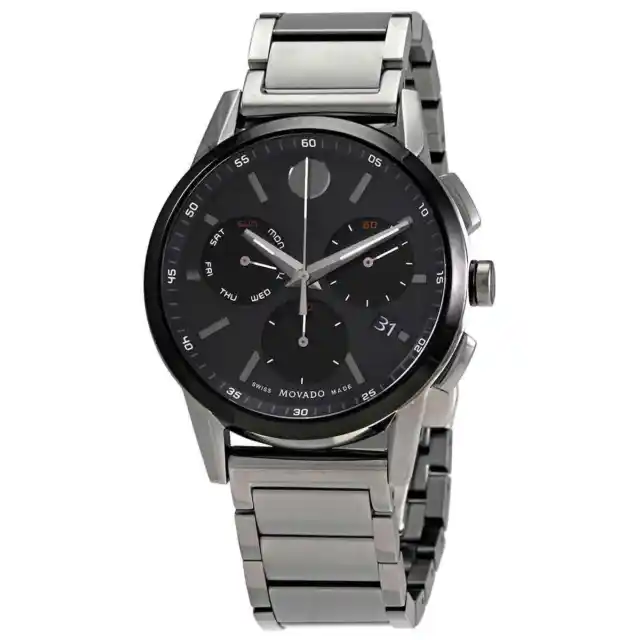 Movado Museum Sport Chronograph Quartz Black Dial Men's Watch 0607558