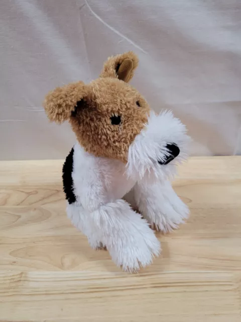 "Peluche GUND perro Jacob Airdale Terrier Jack Russell marrón flojo blanco cachorro 12"