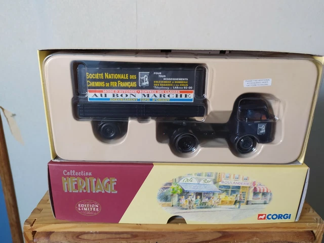 Corgi Heritage 1/50 : Simca Cargo Avec Remorque SNCF, Boîte D'origine, état Neuf