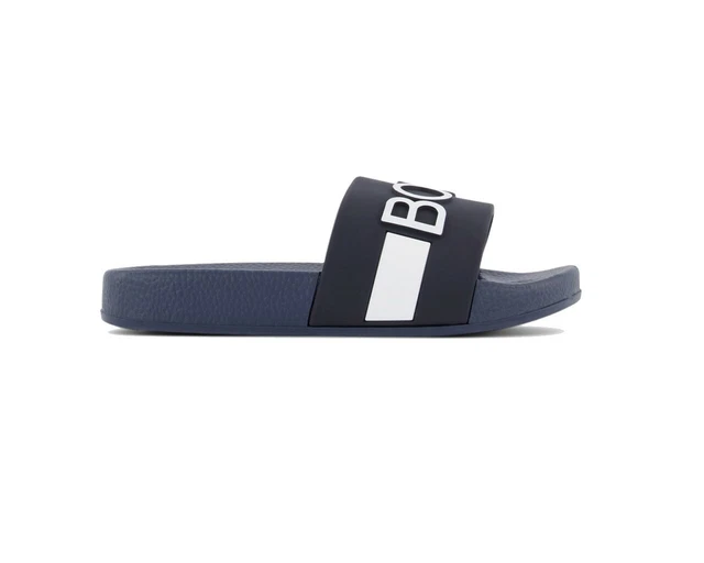 KIDS HUGO BOSS Navy Blue Logo Sliders Sizes 9 10 Only 29.95