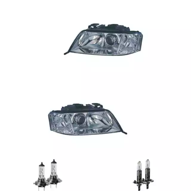 Halogen Scheinwerfer Set rechts & links H7/H1 für Audi A6 Avant inklusive Lampen