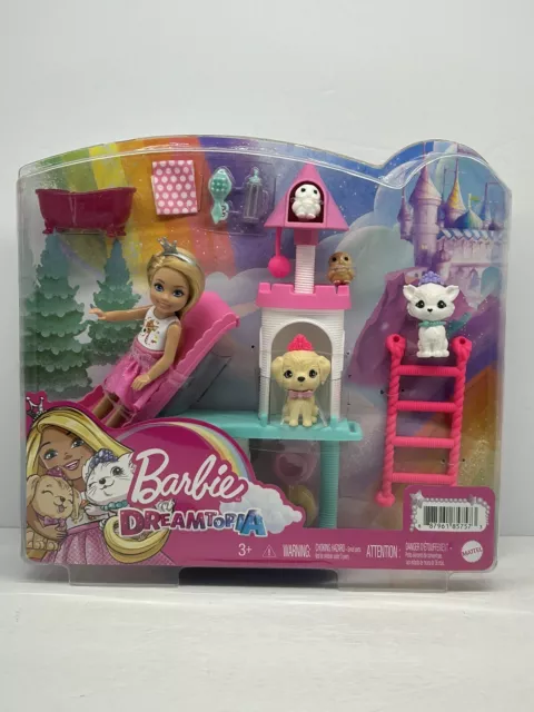 BARBIE PRINCESS ADVENTURE Chelsea Pet Castle Playset Blonde Doll