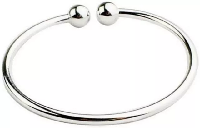Fashion Women Jewelry Solid 925 Sterling Silver Bangle Bracelet Gift