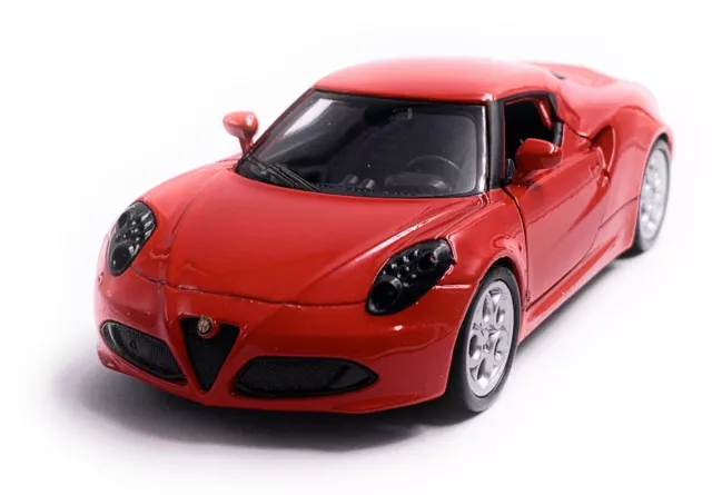 Alfa Romeo 4c Auto Sportive Modellino Auto IN Rosso Scala 1:3 4 (Licenza)