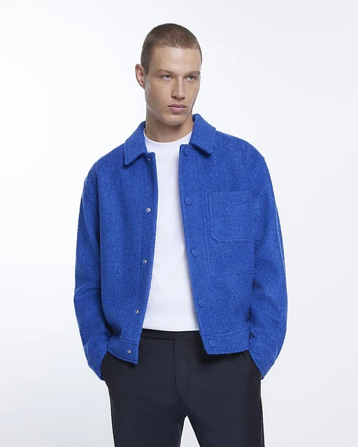 River island blue jacket on sale