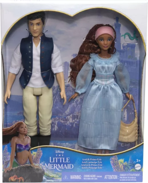 Disney Film Le Petit Sirène Ariel & Prince Eric 2 Mode Poupées Ensemble HLX14