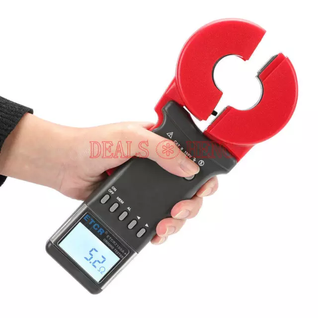 1x ETCR2100A+ Morsetto digitale a terra misuratore di resistenza terrestre tester a terra nuovo