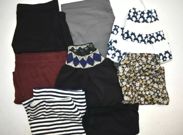 Wholesale Bulk Lot Of 8 Womens Size Large 12/14 Summer/ Spring Short Skirts