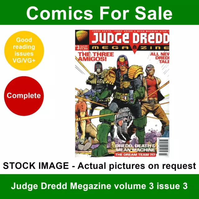 Judge Dredd Megazine volume 3 issue 3 comic - VG/VG+ - 18 Aug 1995