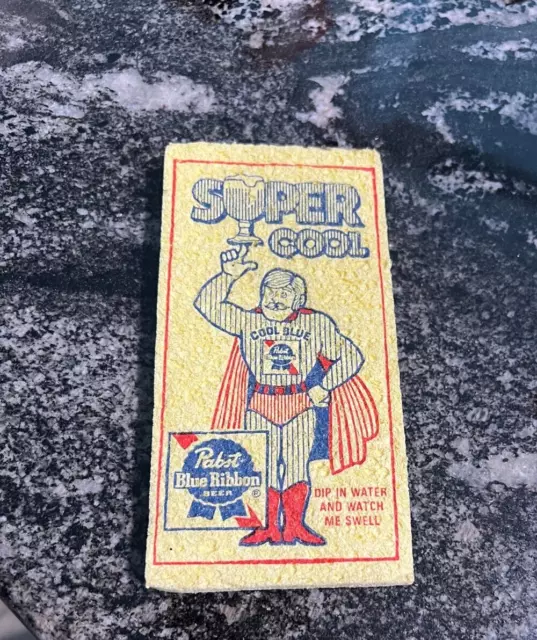Vintage Pabst Blue Ribbon Beer Unused Sponge Pad Pabst Brewing Co Milwaukee Wi