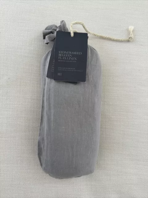 NWT  Restoration Hardware Stonewashed Flax Linen King Lounger OG $185