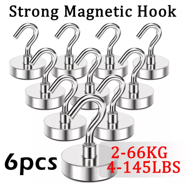 6X Strong Rare Earth Neodymium N38 Magnetic Hanger Holder Magnet Hanging Hooks