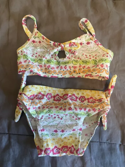 Baby gap XS 0-3 months girl bathing suit swimsuit bikini 2 Piece EUC