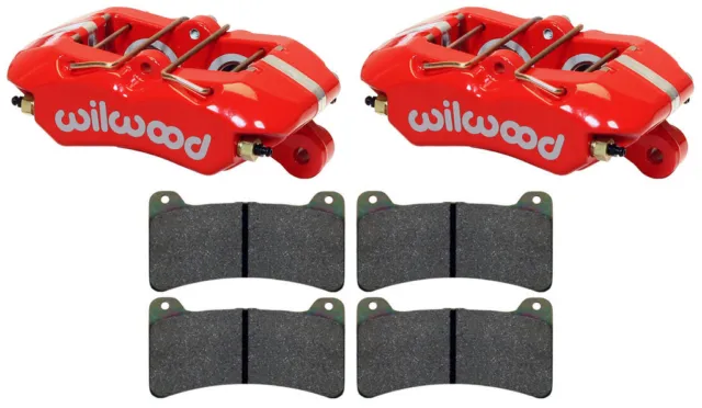 Wilwood Dynapro Red Low Profile Brake Calipers,Pads,.81",Racing,Street,Hot Rod