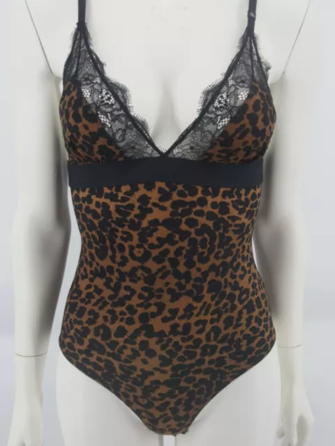 Love Stories Doris Lace Trim Stretch Body Leopard Size 1+ - New With Tags 2