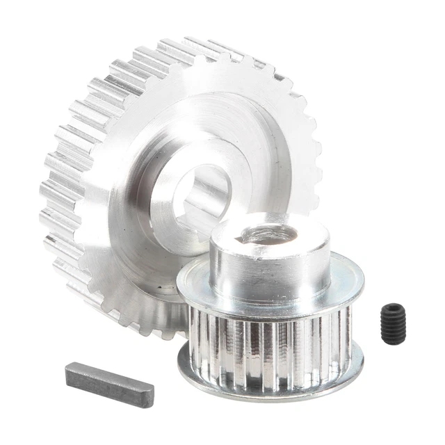 2Pcs Metal Synchronous Pulley Gear Motor Belt Gear Drive Wheel Gear S Cj0618T7A2
