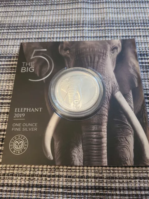 5 Rand BIG FIVE - Elephant - Elefant Südafrika South Africa 1 oz Silber BU 2019
