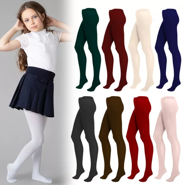 1, 3 Pieces Kids Nifty Tights Toddler Soft Plain Cotton Rich Comfort 0-13 Years