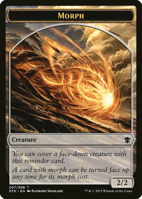 Morph Token 10x - Colorless - Swanland Art - DTK Dragons Tarkir - MTG Magic NM