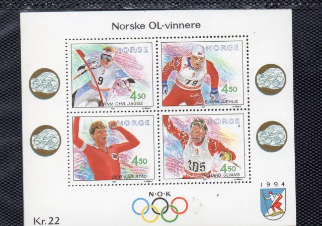 Noruega Deportes Hojita del año 1993 (CX-159)