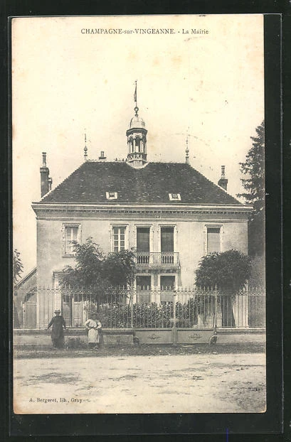 CPA Champagne-sur-Vingeanne, La Mairie, Town Hall 1904