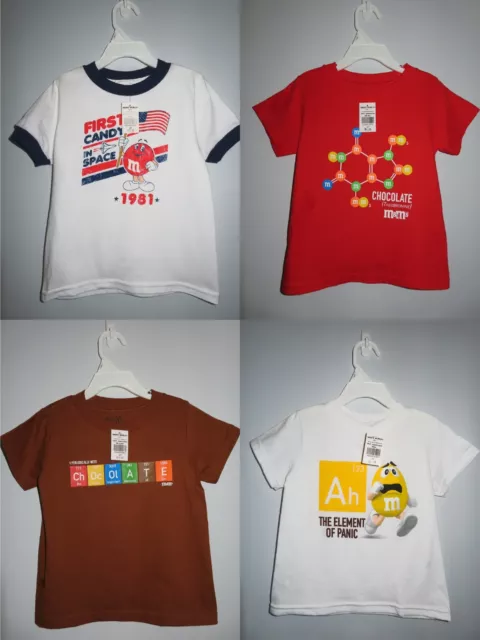 ¡Totalmente nuevo!! Preciosa camiseta m&m para niños, multicolor y estilo, ¡Envío gratuito!¡!