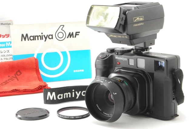 NEW Mamiya 6 75mm 3.5 フード付 N MINT / Hood] New Mamiya 6 Film Camera + G 75mm f/3.5 L