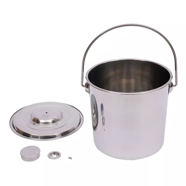 Secchio in acciaio inox 12 L e coperchio secchio per intonaco secchio da giardino secchio per alimenti secchio da cucina