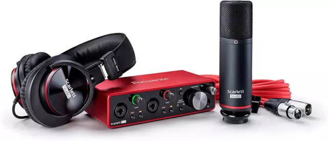 Focusrite Scarlett 2I2 Studio 3Rd Gen USB Audio Interface Bundle for the Songwri