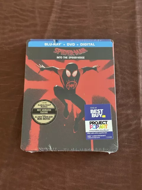 Spider-Man: Into The Spider-Verse Blu-ray Steelbook Best Buy pop art NEW SEALED
