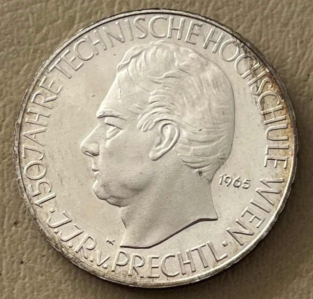 Austria 1965 25 Shillings Silver Proof High Grade Very Nice Tone & Condition L87