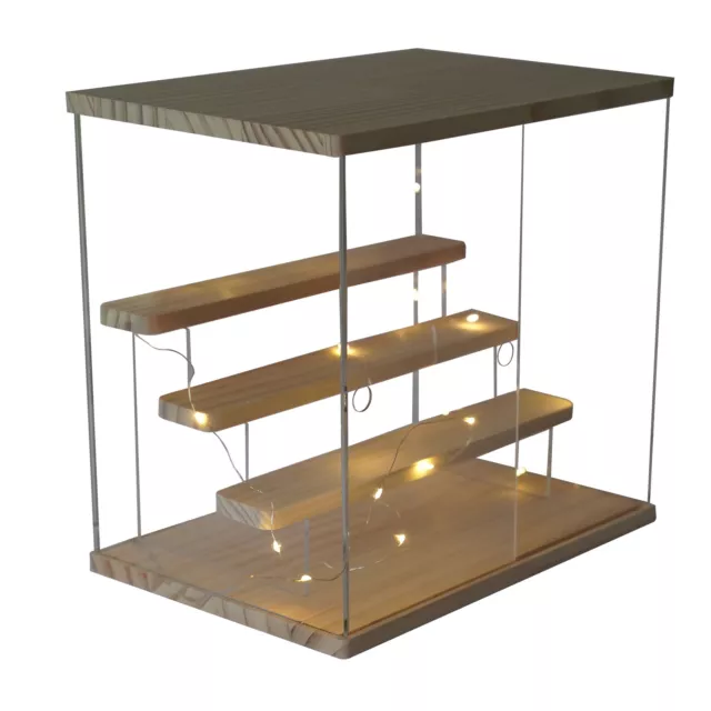 Clear Acrylic Display Case Transparent Countertop Toys Storage Collectible Box