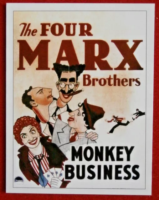 MARX BROTHERS - Card #04 - MONKEY BUSINESS - from Movie Idols Set