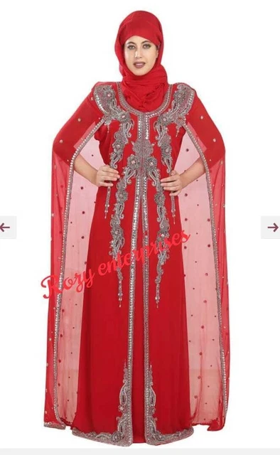 SALE New Moroccan Dubai Kaftans Farasha Abaya Dress Very Fancy with hand scarf