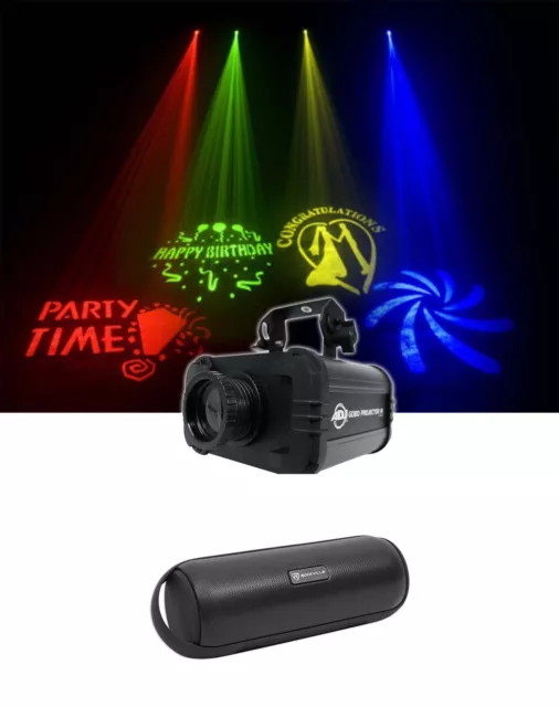 American DJ ADJ GOBO PROJECTOR IR LED Light w/ 4 Colors+4 Patterns+Free Speaker!