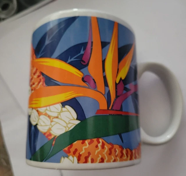 1999 Hilo Hattie " The Store of Hawaii"  Souvenir  Coffee Mug  Bird of Paradise