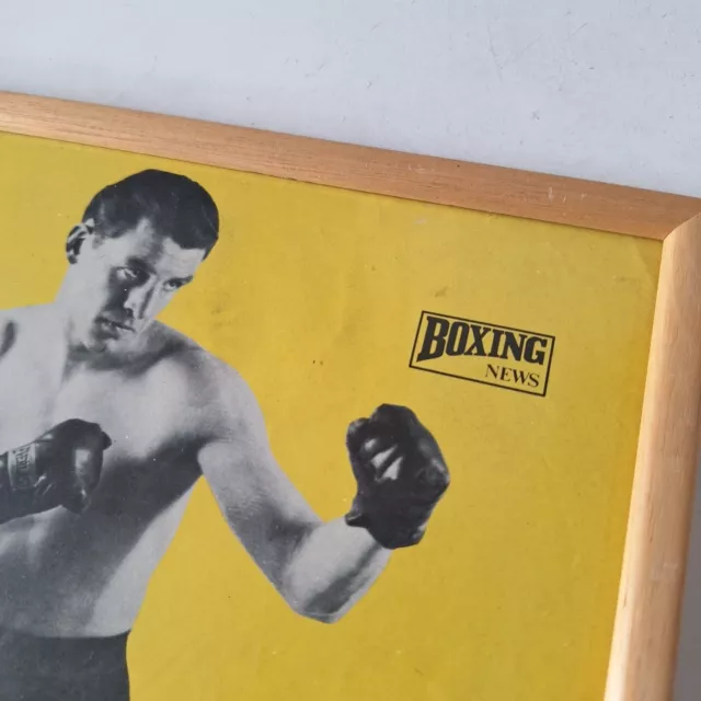 Boxing News Jackie Berg Framed Poster 12" x 8.5" Early 20th Century Champions 2