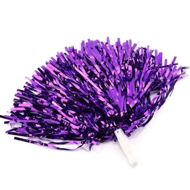 Lightweight Cheerleader Pom Poms Sports Party Dance Accessories (purple)