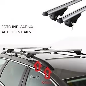 Barre Portatutto Portapacchi Volvo V40 Cross Country 2013> Alluminio Rails