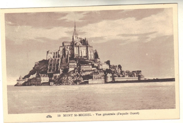 50 - CPA - MONT SAINT MICHEL - Vue générale, façade Ouest ( i 4780) EUR ...