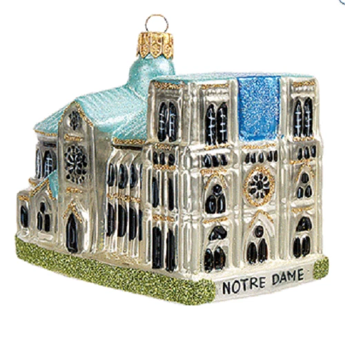 Notre Dame France Polish Glass Christmas Tree Ornament Decoration 110152