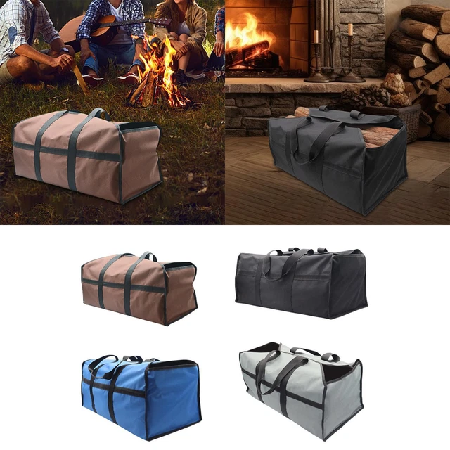 Portalegna In Tela Oxford - Borsa Per Trasporto Legna Da Ardere 60x30x30cm - Foto 5