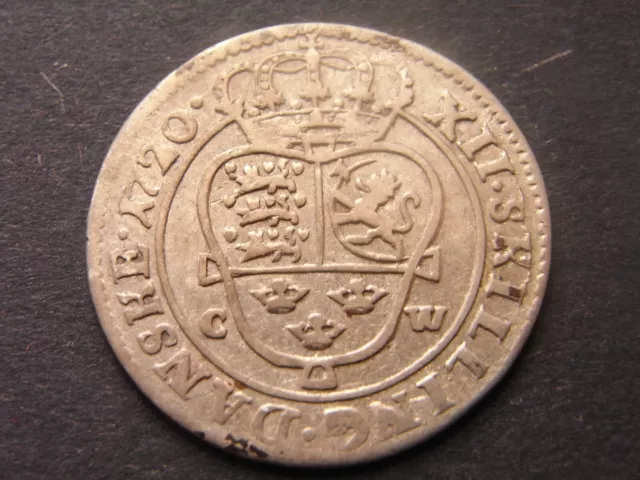 Dänemark 12 Skilling 1720 ss