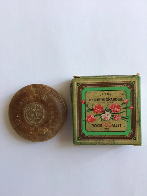 Boîte Ancienne Savon Oeillet Mignardise Roger & Gallet Paris - Collection Parfum