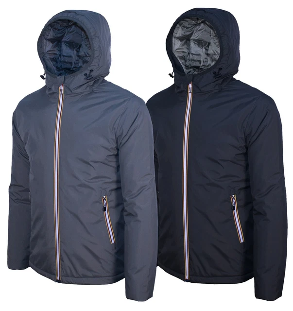 Giubbotto Uomo Piumino con Cappuccio Giubbino Slim Fit invernale RDV