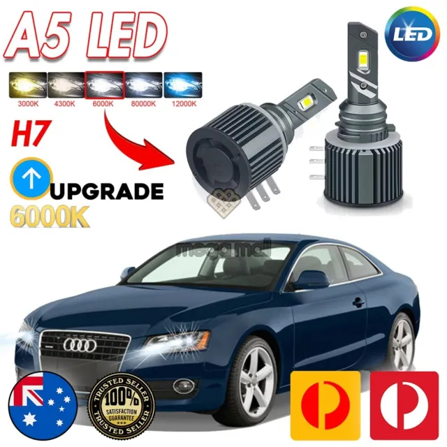 LED BULBS FOR Audi A5 2009 - 2008 Upgrade CANBUS HIGH BEAM HEAD LIGHT NO  ERROR $69.99 - PicClick AU