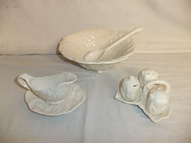 c4 Pottery Brentleigh Ware Staffordshire creamware embossed vintage pieces 8G7C