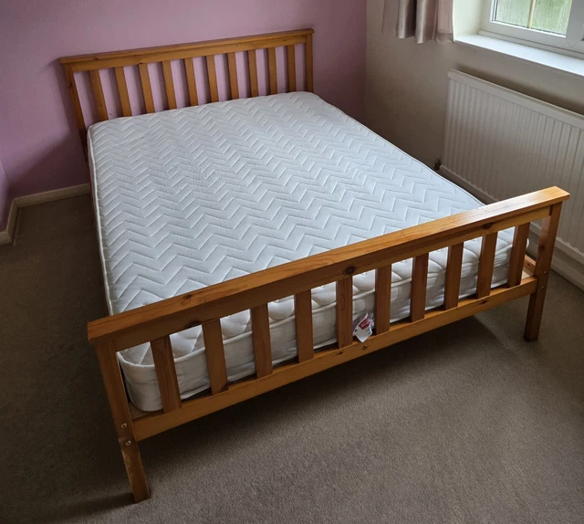 B&Q DOUBLE BED Frame and Mattress £60.00 - PicClick UK