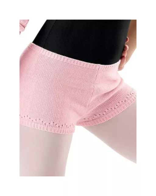 CAPEZIO CS200C HARMONIE Girls Knitted Shorts Pink Large Child Pale